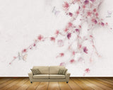 Avikalp MWZ1451 Pink White Flowers Butterflies 3D HD Wallpaper