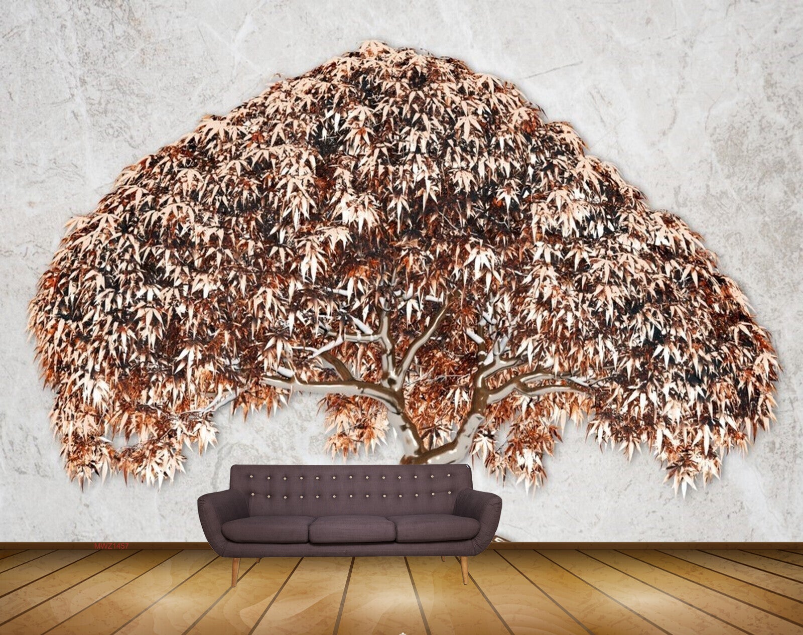 Avikalp MWZ1457 Golden Leaves Tree HD Wallpaper