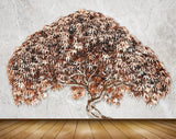 Avikalp MWZ1457 Golden Leaves Tree 3D HD Wallpaper