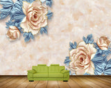 Avikalp MWZ1459 Orange Flowers Leaves HD Wallpaper