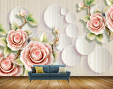 Avikalp MWZ1460 Pink Rose Flowers HD Wallpaper