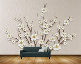 Avikalp MWZ1468 White Flowers Tree Branches HD Wallpaper