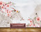 Avikalp MWZ1494 Pink White Flowers Birds Butterflies HD Wallpaper