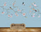 Avikalp MWZ1503 Pink White Flowers Birds HD Wallpaper