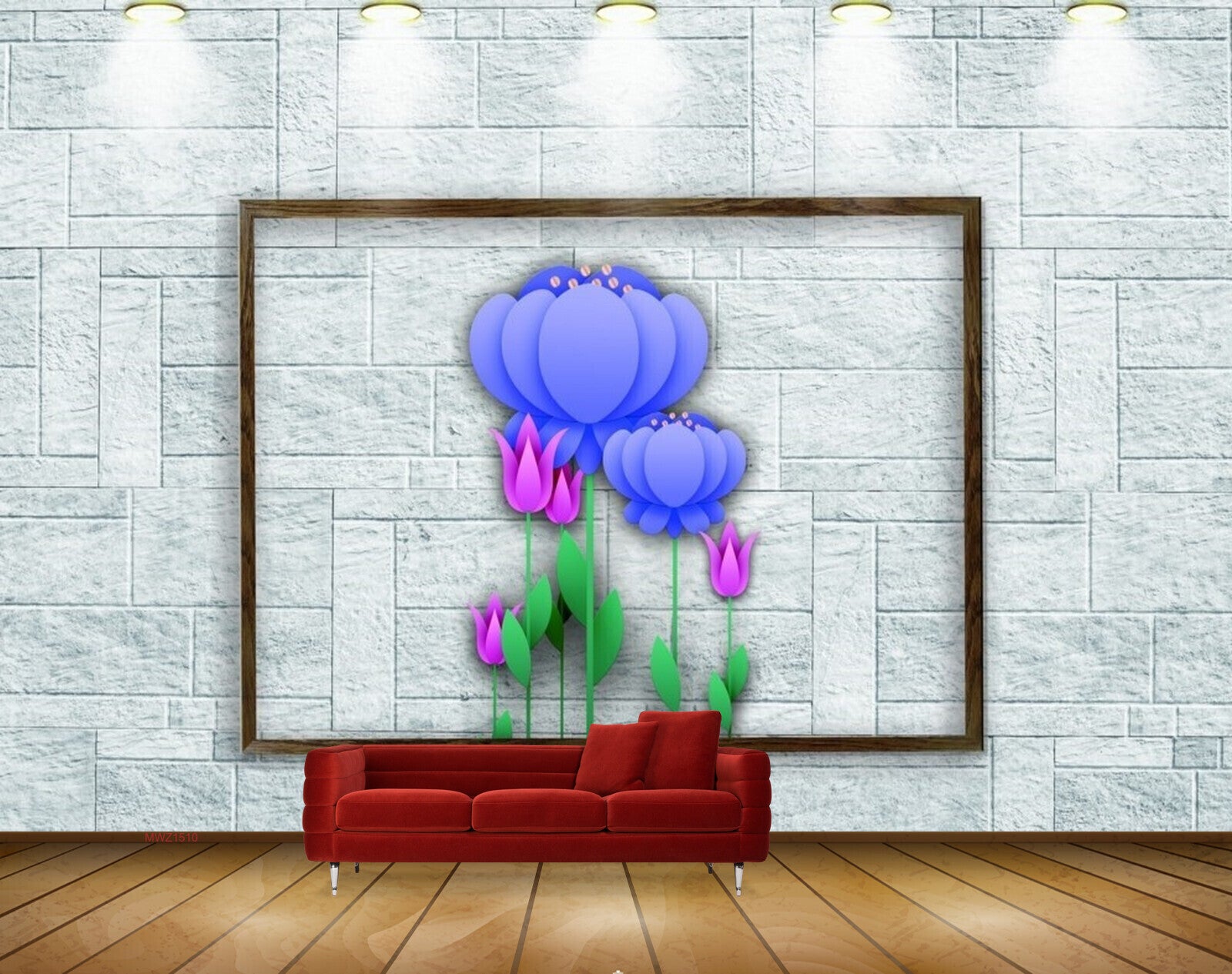 Avikalp MWZ1510 Pink Purple Flowers HD Wallpaper