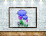 Avikalp MWZ1510 Pink Purple Flowers 3D HD Wallpaper