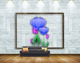 Avikalp MWZ1510 Pink Purple Flowers 3D HD Wallpaper