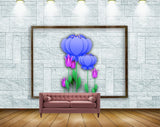 Avikalp MWZ1510 Pink Purple Flowers 3D HD Wallpaper
