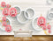 Avikalp MWZ1523 Pink White Flowers Leaves HD Wallpaper