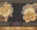 Avikalp MWZ1526 White Orange Flowers 3D HD Wallpaper