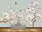 Avikalp MWZ1527 White Red Flowers Birds Cage HD Wallpaper