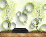 Avikalp MWZ1547 Green Leaves Trees 3D HD Wallpaper
