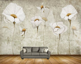 Avikalp MWZ1548 White Orange Flowers HD Wallpaper