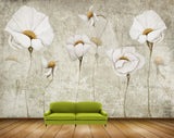 Avikalp MWZ1548 White Orange Flowers 3D HD Wallpaper