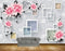 Avikalp MWZ1563 Pink White Flowers Leaves HD Wallpaper