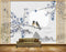 Avikalp MWZ1592 White Grey Flowers Birds HD Wallpaper
