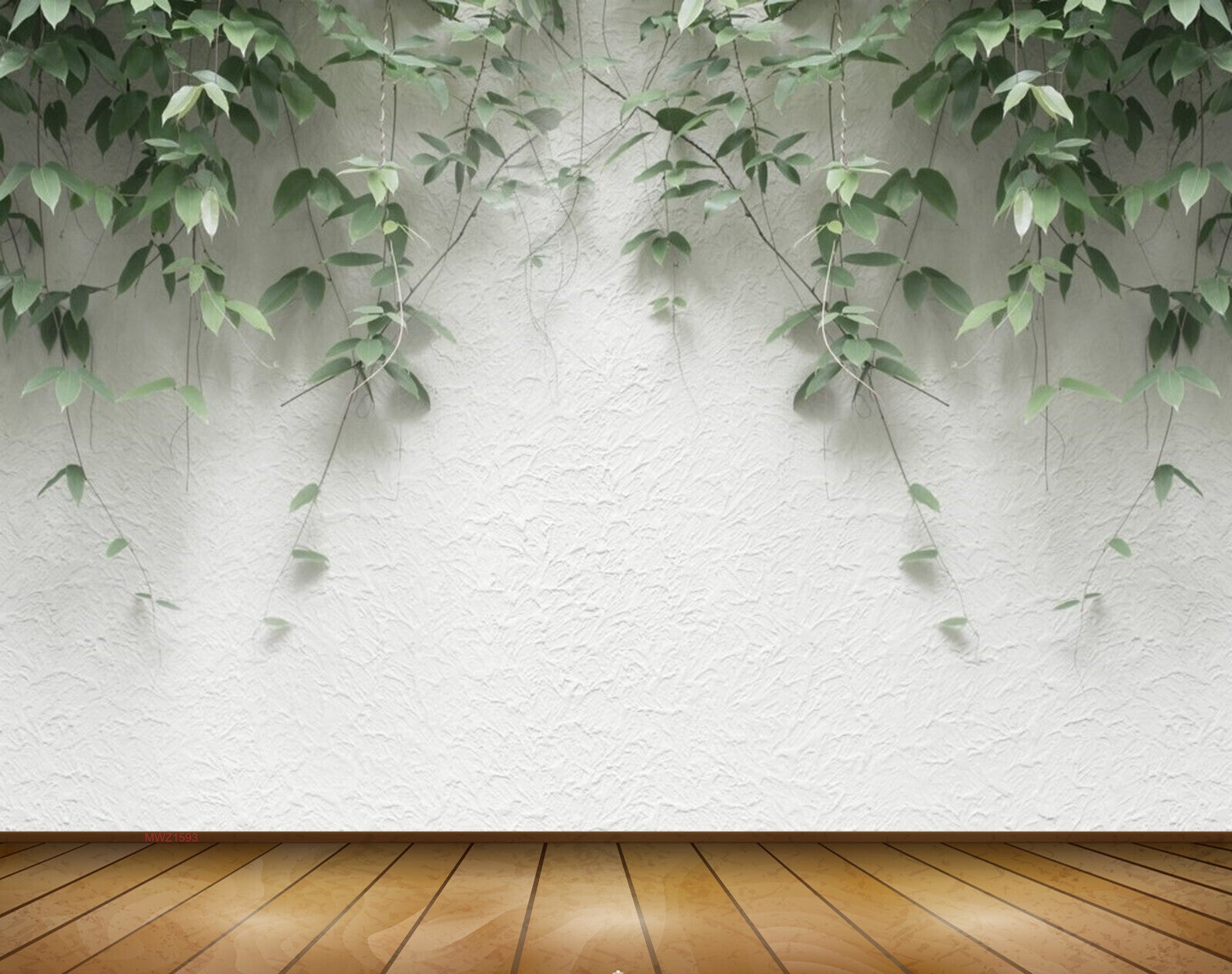 Avikalp MWZ1593 Green Leaves Creepers 3D HD Wallpaper