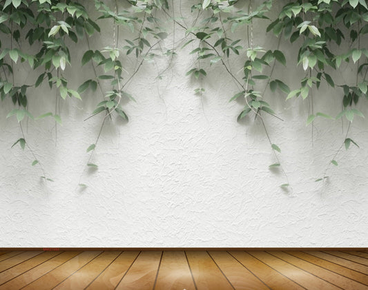 Avikalp MWZ1593 Green Leaves Creepers 3D HD Wallpaper