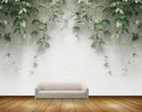 Avikalp MWZ1593 Green Leaves Creepers 3D HD Wallpaper