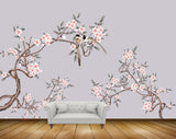 Avikalp MWZ1598 White Orange Flowers Trees 3D HD Wallpaper