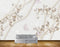 Avikalp MWZ1600 White Golden Flowers Butterflies HD Wallpaper