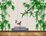 Avikalp MWZ1601 Trees Birds Leaves 3D HD Wallpaper