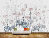 Avikalp MWZ1602 Pink White Flowers Leaves 3D HD Wallpaper