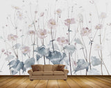 Avikalp MWZ1602 Pink White Flowers Leaves 3D HD Wallpaper