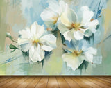 Avikalp MWZ1603 White Yellow Flowers 3D HD Wallpaper