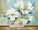Avikalp MWZ1603 White Yellow Flowers 3D HD Wallpaper