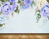 Avikalp MWZ1614 Purple Flowers Leaves 3D HD Wallpaper