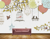 Avikalp MWZ1638 Trees Birds Cage HD Wallpaper
