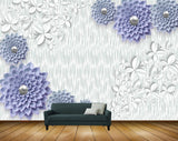 Avikalp MWZ1654 Purple White Flowers HD Wallpaper