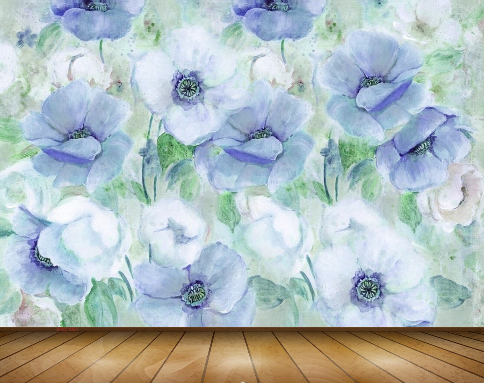 Avikalp MWZ1660 Purple White Flowers 3D HD Wallpaper