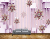 Avikalp MWZ1662 Purple Flowers HD Wallpaper