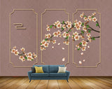 Avikalp MWZ1669 Pink Yellow Flowers HD Wallpaper