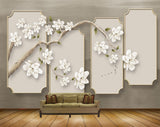 Avikalp MWZ1673 White Flowers Branches HD Wallpaper