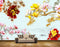 Avikalp MWZ1675 Red Yellow Flowers Branches HD Wallpaper