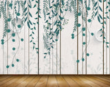 Avikalp MWZ1676 Green Leaves Creepers 3D HD Wallpaper