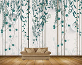 Avikalp MWZ1676 Green Leaves Creepers 3D HD Wallpaper
