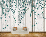 Avikalp MWZ1676 Green Leaves Creepers 3D HD Wallpaper