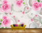 Avikalp MWZ1678 Pink White Rose Flowers HD Wallpaper