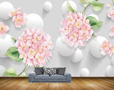 Avikalp MWZ1679 White Pink Flowers HD Wallpaper