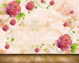 Avikalp MWZ1694 Pink Flowers 3D HD Wallpaper