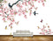 Avikalp MWZ1706 Pink Flowers Birds Butterflies HD Wallpaper