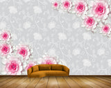 Avikalp MWZ1713 Pink White Flowers HD Wallpaper