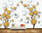 Avikalp MWZ1717 Yellow Flowers Butterflies HD Wallpaper