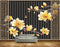 Avikalp MWZ1719 Yellow White Flowers Butterflies HD Wallpaper