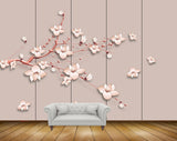 Avikalp MWZ1731 White Orange Flowers 3D HD Wallpaper