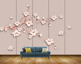 Avikalp MWZ1731 White Orange Flowers 3D HD Wallpaper